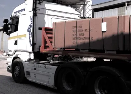 Loading finished panels for dispatch